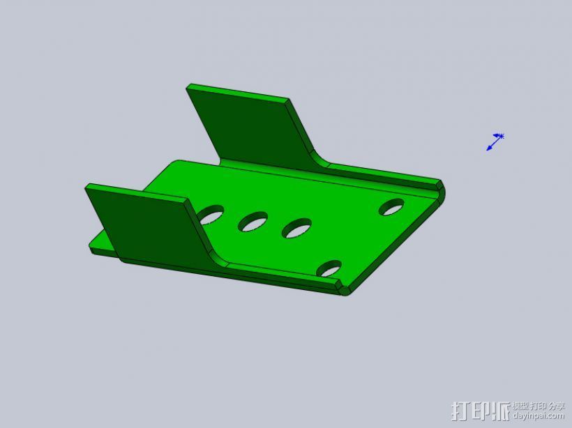 撥板 3D打印模型渲染圖