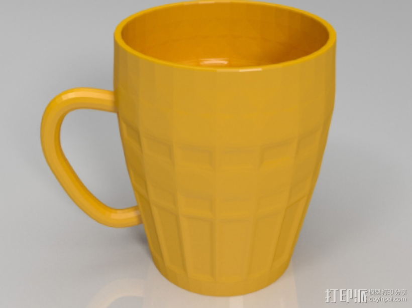 扎啤杯 3D打印模型渲染图