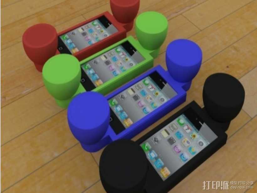 手机音响 3D打印模型渲染图