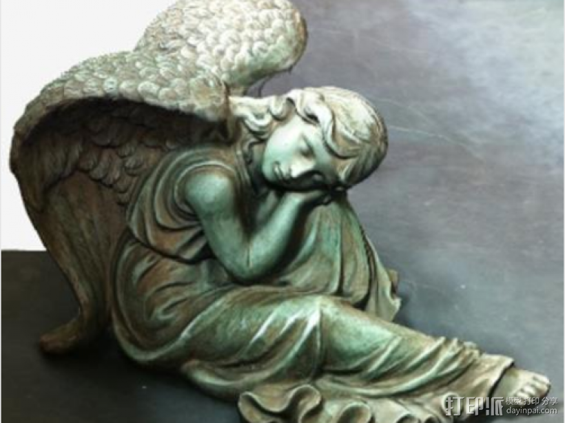 睡着的天使 3D打印模型渲染图
