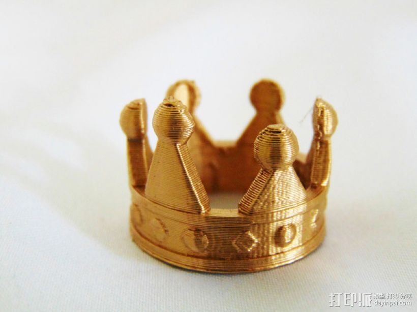 皇冠戒指 3D打印模型渲染图