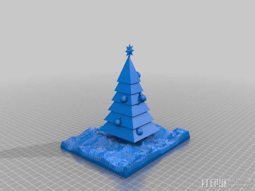 圣诞树 3D打印模型渲染图