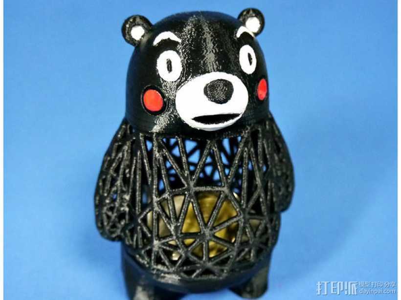 熊本熊储钱罐 3D打印模型渲染图