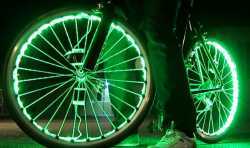 一秒变酷炫！ 美国创客利用3D打印和LED灯带打造出“夜光”自行车