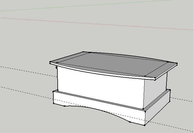 sketchup建模教程：繪制床頭柜模型