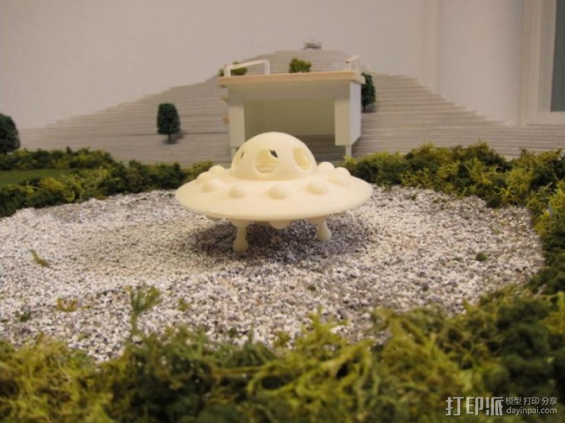 飞碟ufo 3D打印模型渲染图