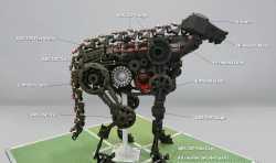 EnvisionTEC在TCT展上展示由多个3D打印机打印的零件组成的机械狗
