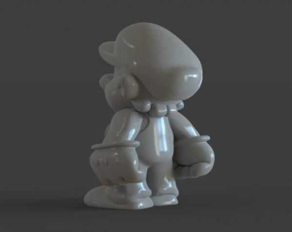 Mario 马里奥 3D打印模型渲染图