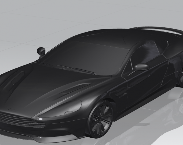 限量版阿斯顿马丁跑车Vanquish 3D打印模型渲染图