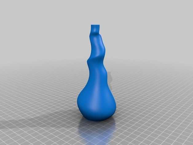 扭曲的花瓶 模型 3D打印模型渲染图