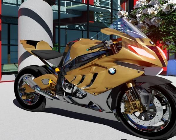 BMW S1000RR 摩托車 3D打印模型渲染圖