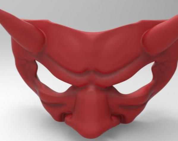万圣节鬼面具 3D打印模型渲染图