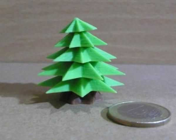 小型圣诞树模型 3D打印模型渲染图