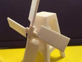 桌面小风车模型