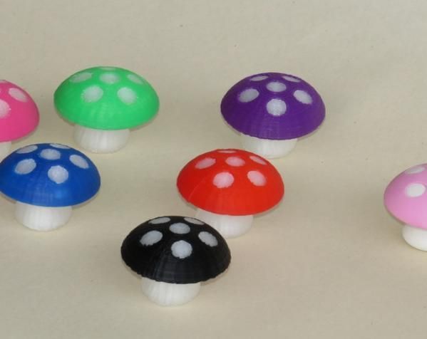 小蘑菇3D打印模型 3D打印模型渲染图