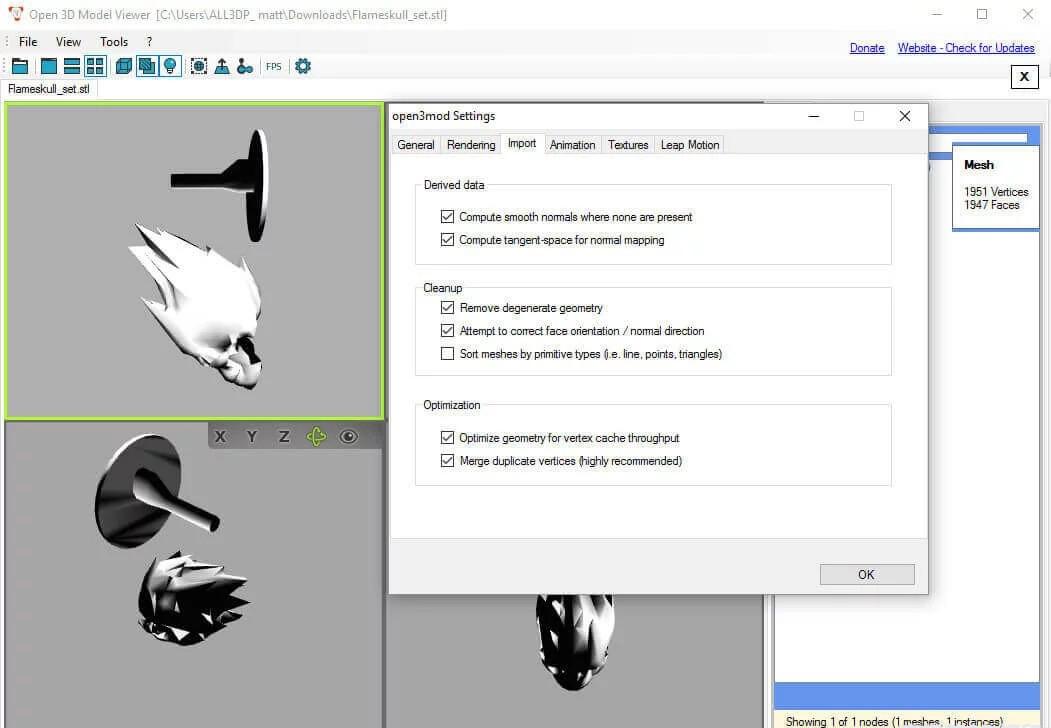 免費的3D模型查看器——Open3mod