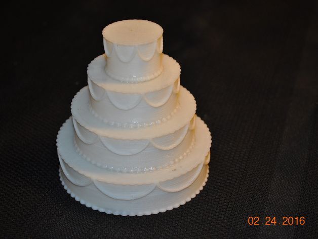 结婚蛋糕/婚礼蛋糕/四层蛋糕 3D打印模型渲染图