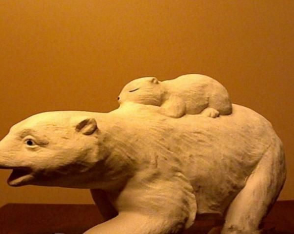 北极熊和宝宝模型 3D打印模型渲染图