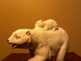 北极熊和宝宝模型