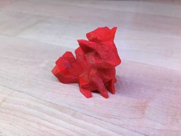 宠物小精灵-六尾 3D打印模型渲染图