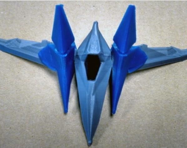 帅气组装战机 3D打印模型渲染图