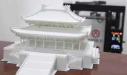 广西地理信息测绘院3d打印首个庙宇古建筑柳州文庙模型