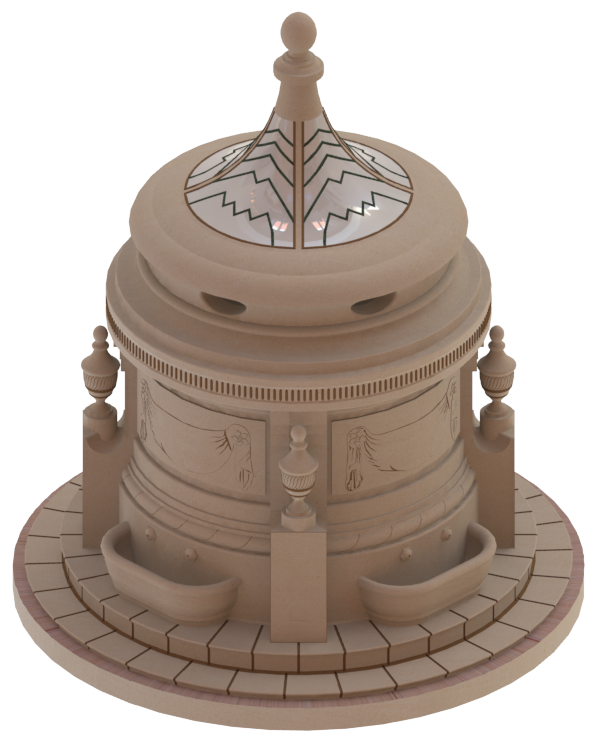 圣路易斯波托西水塔 3D打印模型渲染图