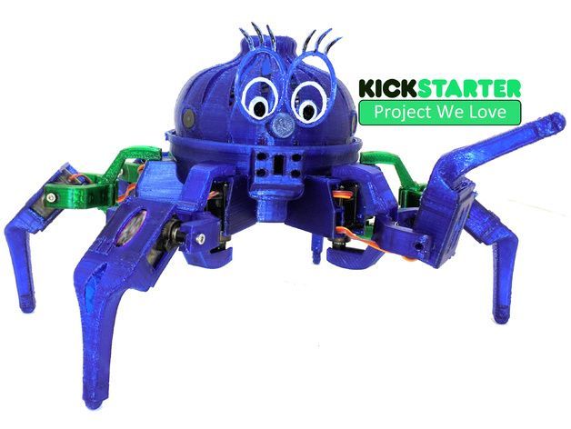 有趣的蜘蛛机器人 3D打印模型渲染图