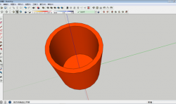 3D建模教程：用SketchUp软件设计一个空心圆柱模型