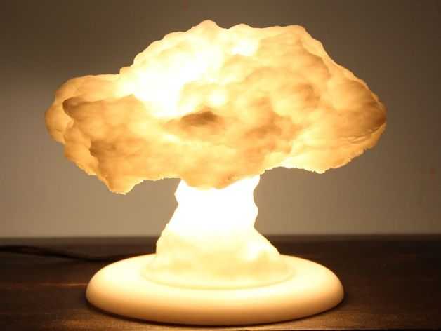 核爆炸式灯罩 3D打印模型渲染图