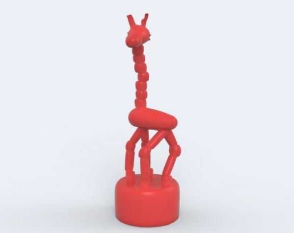 卡通长颈鹿模型 3D打印模型渲染图