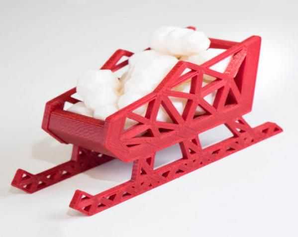 圣诞小雪橇模型 3D打印模型渲染图