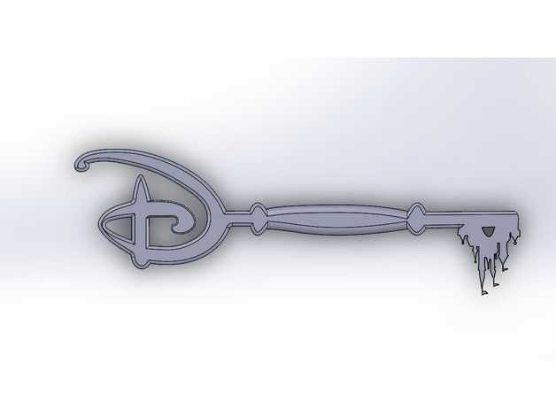 迪士尼钥匙链 3D打印模型渲染图