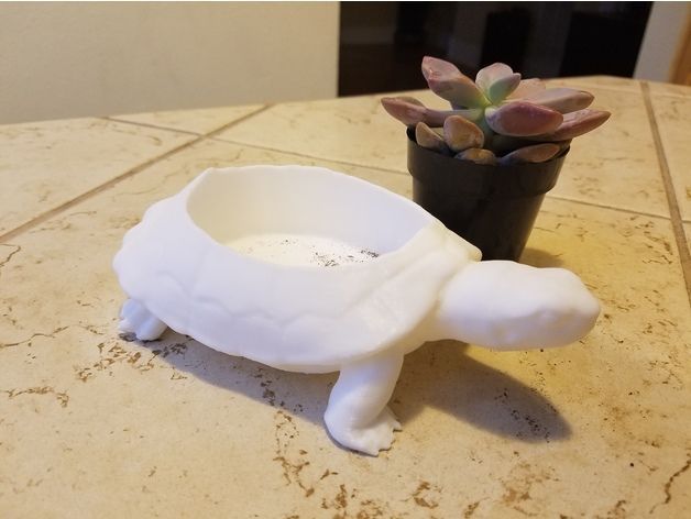 乌龟花盆/烟灰缸 3D打印模型渲染图