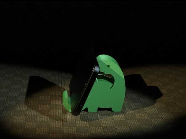 小恐龙手机支架 3D打印模型渲染图