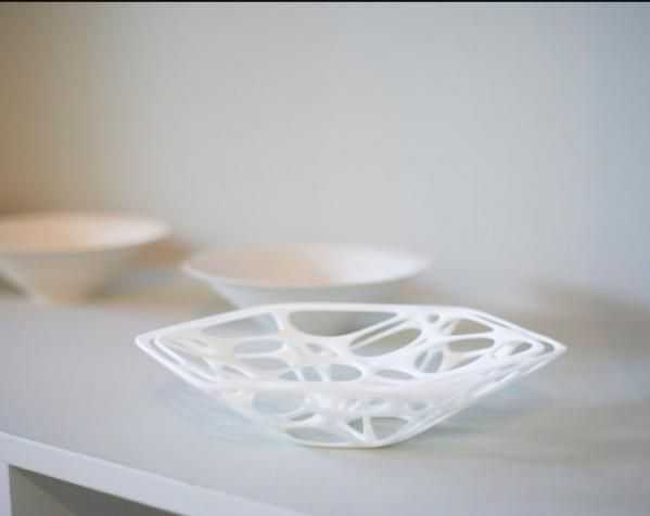 多边形镂空盘子 3D打印模型渲染图