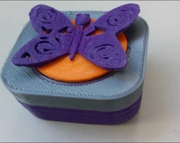 蝴蝶首饰盒模型 3D打印模型渲染图