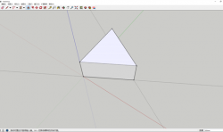 SketchUp草图大师建模教程：5步画出立体等边三角形3D模型