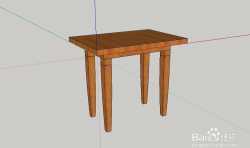 SketchUp草图大师建模教程：设计一个凳子的3D模型