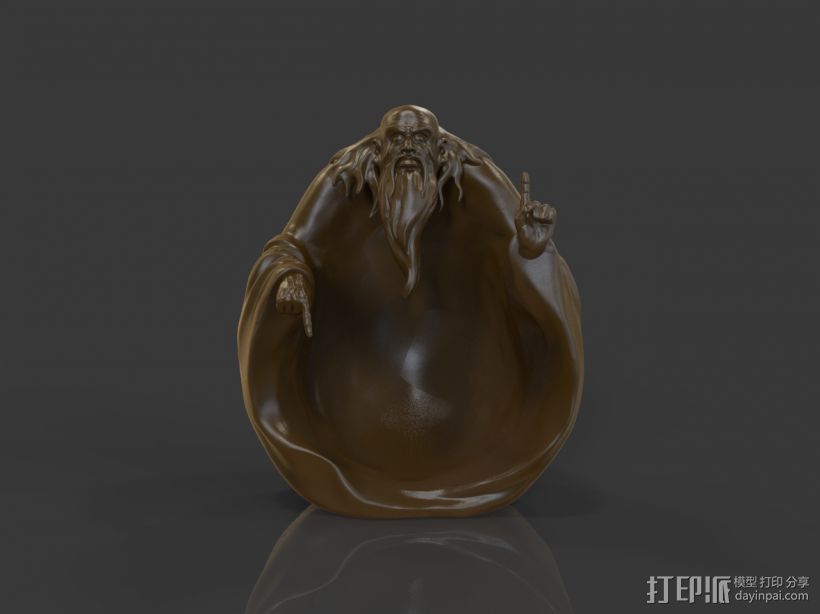 ZB精雕 老子 雕塑 可用于陶瓷 木雕  3D打印模型渲染图