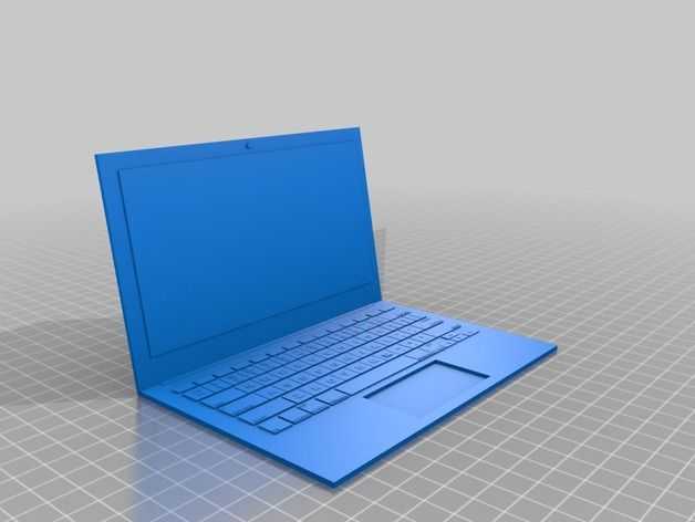 笔记本电脑Laptop 3D打印模型渲染图