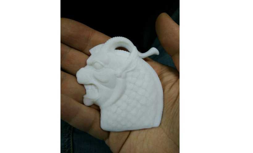 苏美尔风格神兽头像浮雕 3D打印实物照片