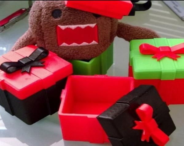 圣诞节礼物盒 3D打印模型渲染图
