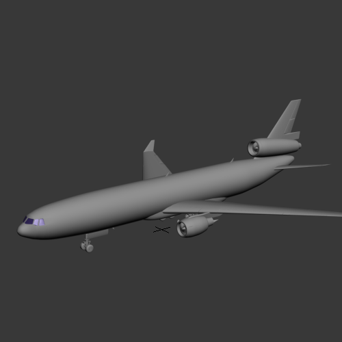 一架天上的飞机 3D打印模型渲染图
