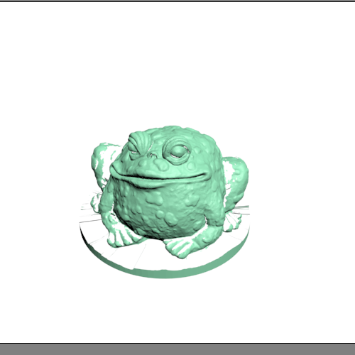 一只聚财的蟾蜍 3D打印模型渲染图