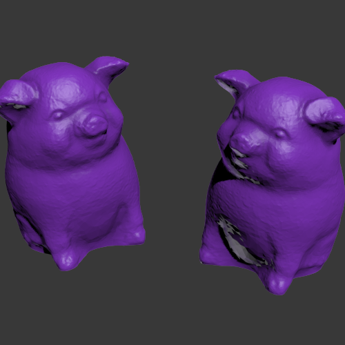 肥肥的大肥猪一对 3D打印模型渲染图