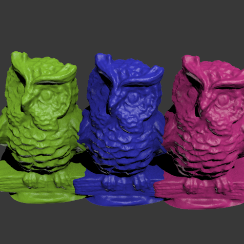 捕鼠的猫头鹰模型 3D打印模型渲染图