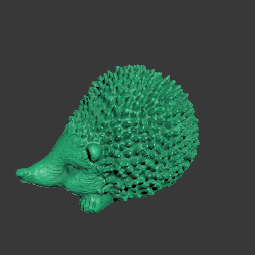 刺猬3D模型 3D打印模型渲染图