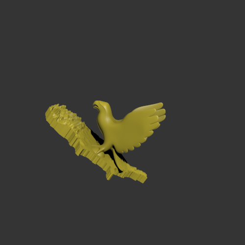 一直展翅翱翔的鹰 3D打印模型渲染图