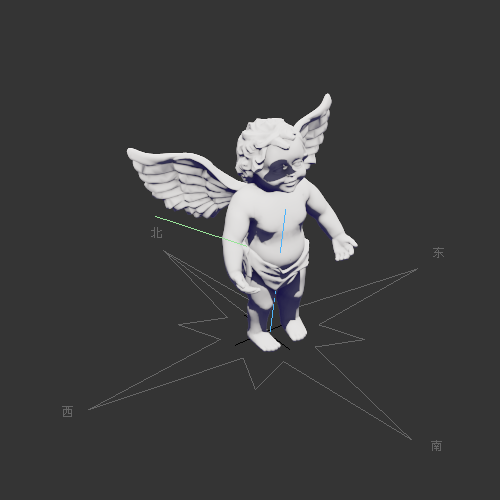 小丑模样的天使 3D打印模型渲染图